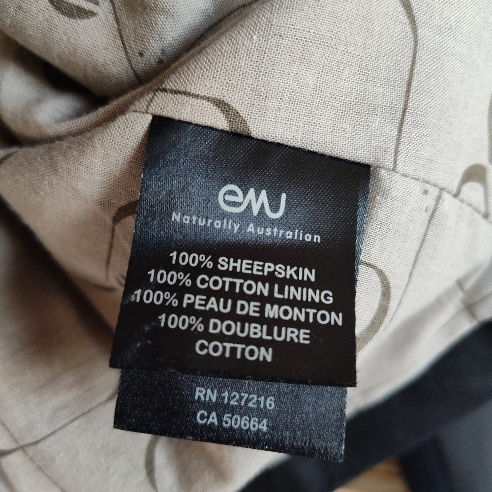Emu Sheepskin Leather Biker Jacket Naturally Australian - Picture 2 of 4